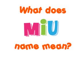 miu miu meaning|miu meaning japanese.